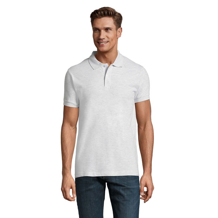 Polo personnalisable pour homme 180g - PERFECT Blanc Chiné